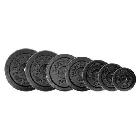 Závažia k činkám Súprava 2x7ks liatinových kotúčov inSPORTline CastCzech 2x 0,5-20 kg 30 mm