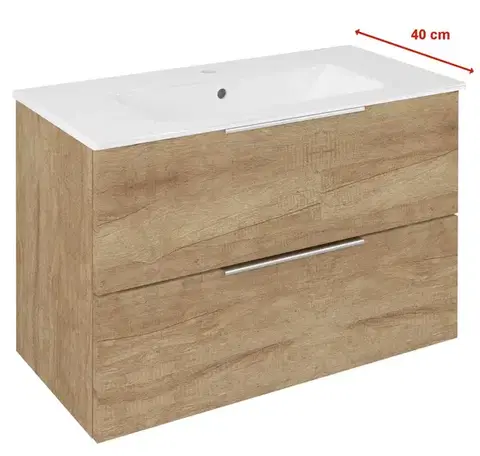 Umývadlá SAPHO - CIRASA umývadlová skrinka 78x54x39cm, dub alabama CR792-2222