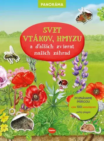 Pre deti a mládež - ostatné SVET VTÁKOV, HMYZU a ďalších zvierat našich záhrad – Knižka s plagátom a samolepkami