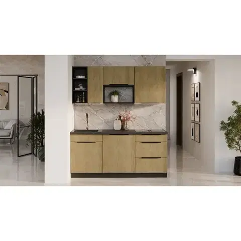 Modulový kuchynský nábytok Kuchynská linka Cremona BL 180 cm bez kuchynskej dosky