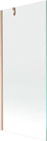 Sprchové dvere MEXEN/S - Next vaňová zástena FIX 80 x 150, transparent, meď kartáčovaná 895-080-000-00-00-65