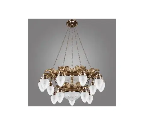 Svietidlá Kemar OW150/P - Luster OURO EAGLE 15xE27/60W + 6xE27/100W/230V OW150/P