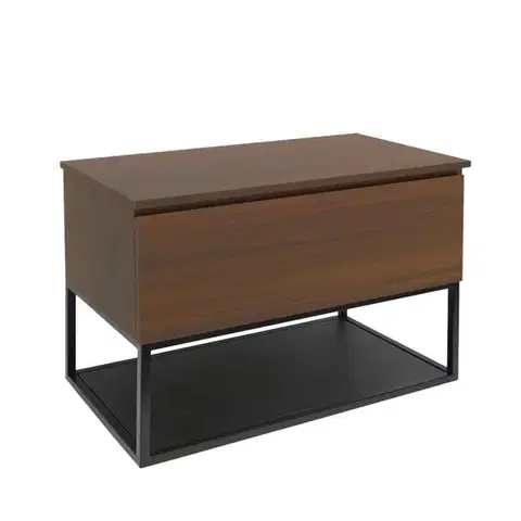 Kúpeľňový nábytok Kúpeľňová skrinka s krycou doskou SAT B-Way 99x57x45 cm orech mat BWAY100NUTDF BWAY100NUTDF
