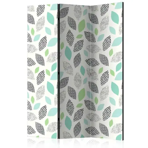 Paravány Paraván Patterned Leaves Dekorhome