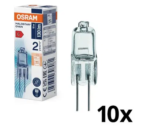 Žiarovky Sada 10 ks halogénových žiaroviek do rúry HALOSTAR G4/10W/12V 2700K - Osram 8590828004967
