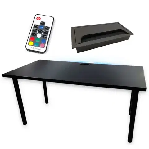 Kancelárske stoly Písací Stôl Top Čierna 136x66x2,8 Model 2