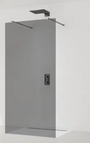 Sprchové dvere Sprchová zástena Walk-in 120 cm SAT vo farbe profilu Gun metal SATBWI120KSZAVGM SATBWI120KSZAVGM