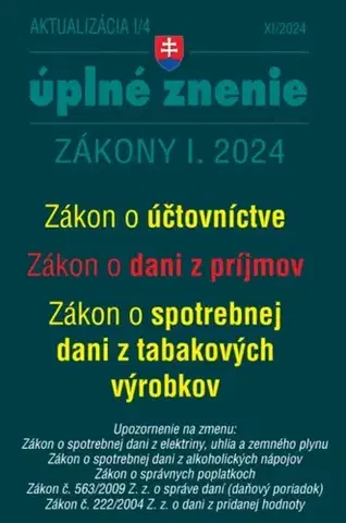 Zákony, zbierky zákonov Zákony 2024 I aktualizácia I 4 - daňové a účtovné zákony - Kolektív autorov