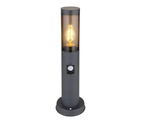 Záhradné lampy Globo 3158SAS - Vonkajšia lampa so senzorom BOSTON 1xE27/15W/230V 45 cm IP44 3158SAS