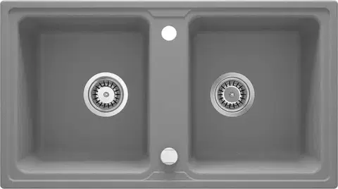 Kuchynské drezy DEANTE DEANTE - Zorba šedá metalic - Granitový drez, 2 - bowl ZQZ_S203