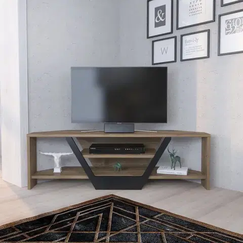 TV stolíky TV stolík Sares - Walnut, Black