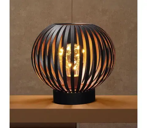 Svietidlá  WO3102 - LED Dekoračná stolná lampa LED/3xAA čierna/meď WO3102