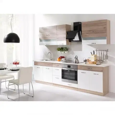 Modulový kuchynský nábytok Kuchynská linka Econo A sonoma/biely/san remo