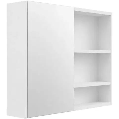 Kúpeľňový nábytok CERANO - Kúpeľňová zrkadlová skrinka Orea - biela matná - 60x65x15 CER-661918