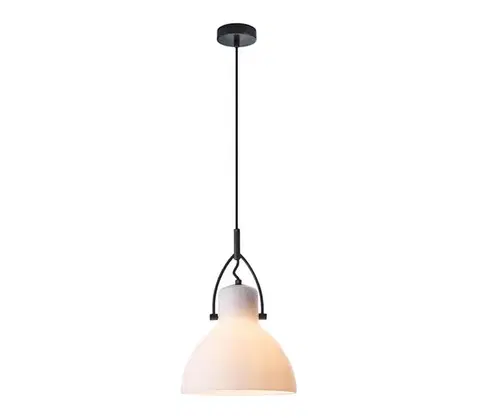 Svietidlá  111028 - Luster na lanku RACK 1xE27/11W/230V biela/čierna 111028