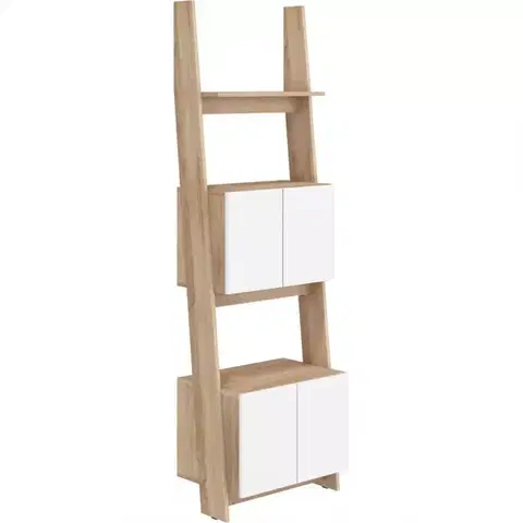 Regály Regál Rack 60-2D sonoma/Biely lesk