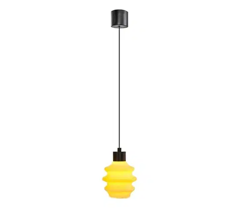 Svietidlá  Závesný LED luster na lanku CACTUS LED/3W/230V 3000K čierna/žltá 414LRC1977