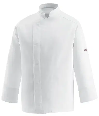 Pánske košele EGOCHEF Kuchársky rondon ALL WHITE - dlhý rukáv (polybavlna) S