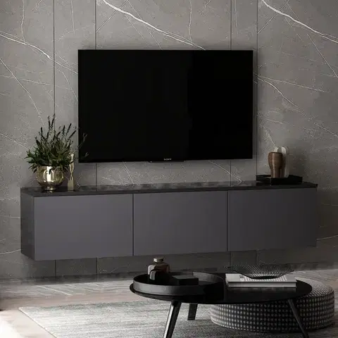 TV stolíky SIMA závesný TV stolík, antracit