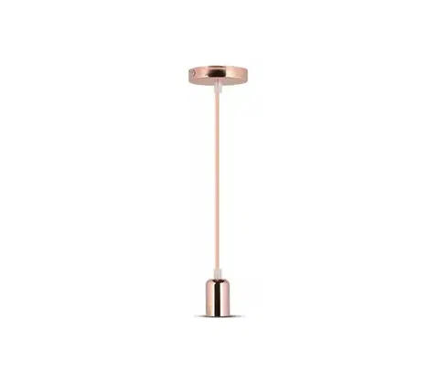 Svietidlá  Lusteer na lanku 1xE27/60W/230V rosegold 3777