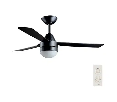 Ventilátory BAYSIDE 531018 - Stropný látor MEGARA 2xE14/15W/230V čierna + DO 531018