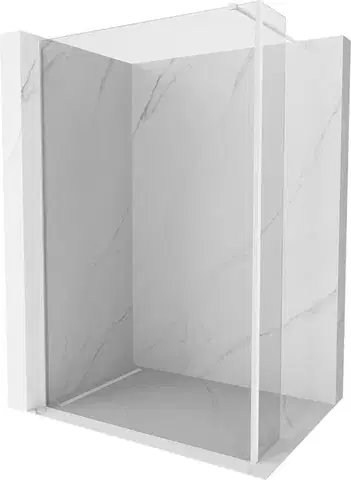 Sprchové dvere MEXEN/S - Kioto Sprchová zástena WALK-IN 90 x 30, transparent, biela 800-090-212-20-00-030