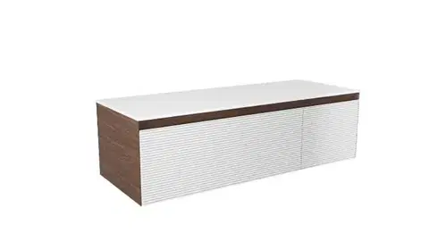 Kúpeľňový nábytok Kúpeľňová skrinka s krycou doskou Naturel Monza 119x30x45 cm orech mat MONZA120WND MONZA120WND