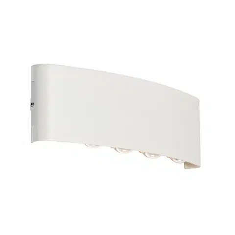 Vonkajšie nástenné svietidlá Vonkajšia nástenná lampa biela vrátane LED 10-svetlo IP54 - Silly
