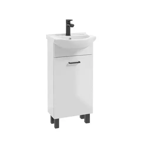 Kúpeľňové zostavy Kúpeľňová skrinka s umývadlom Novelty 40 cm biela