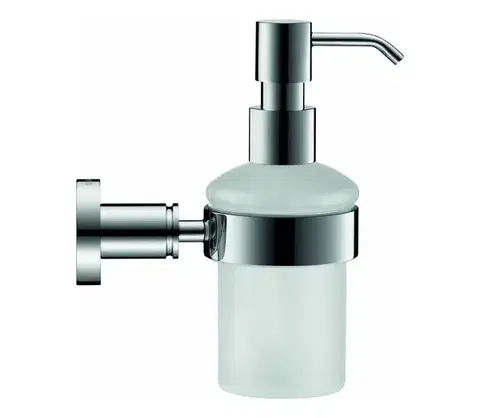 Svietidlá Duravit 99161000 -Nástenný dávkovač mydla D-CODE 390 ml mliečne sklo/lesklý chróm 0099161000