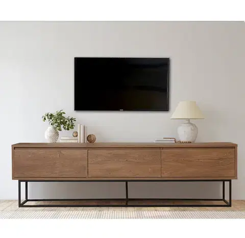 TV stolíky JAY TV stolík na nožičkách, orech/čierna