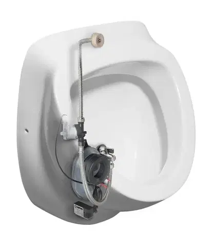 Pisoáre ISVEA - DYNASTY urinál s automatickým splachovačom 6V DC, zakrytý prívod vody, 39x48 cm 10SZ92001-SENSOR