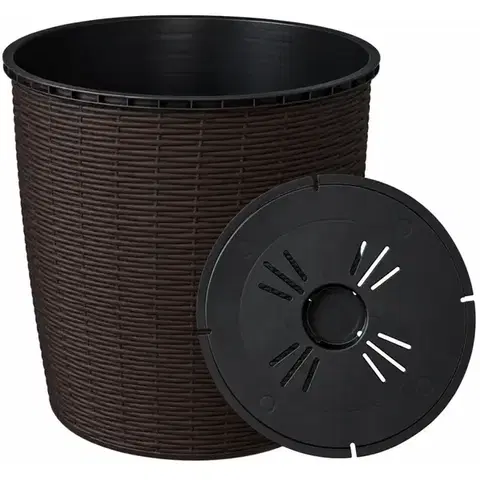 Záhrada Kvetináč RATTAN 39L wenge