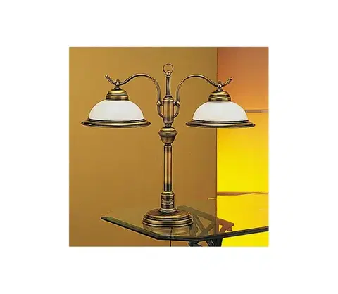 Lampy Jupiter 17 - OG2 - Stolná lampa OPÁL 2xE27/60W/230V 17