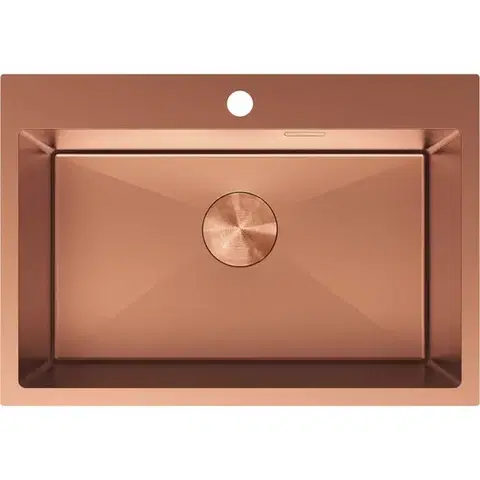 Kuchynské drezy MEXEN MEXEN - Solix oceľový drez 1-bowl 650 x 450 mm, meď 6403651000-65