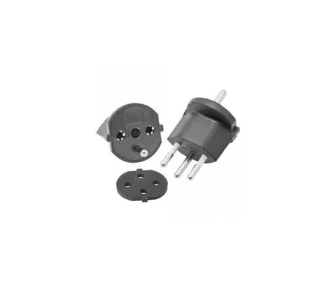 Predlžovacie káble  Pevný adaptér pre Švajčiarsko SCHUKO/J 230V IP44 čierny 7610896960093