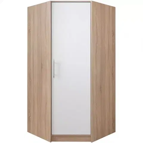 Šatníkové skrine Skriňa Smart SR4 95 cm dub sonoma/biela