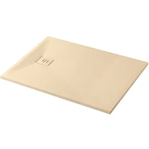 Vane CERANO - Sprchová vanička obdĺžniková Pablo - SMC/minerálny kompozit - štruktúrovaná ivory - 150x90x3 CER-481405