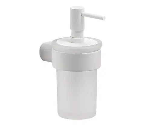 Svietidlá Gedy - Nástenný dávkovač mydla PIRENEI 110 ml mliečne sklo/matná biela PI8102