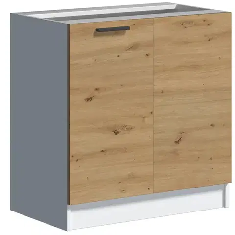 Kuchynské skrinky stojace Kuchynská skrinka Economic D80 ZAS biela/artisan