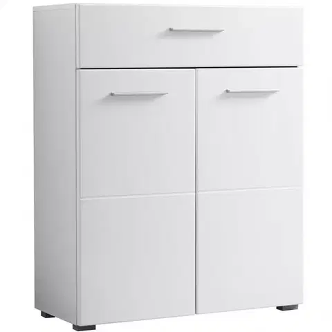 Komody do spálne Komoda Beny 2d1s Biely /Biely Lesk 11008609