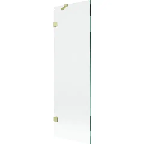 Sprchové dvere MEXEN/S - Lunar vaňová zástena FIX 60 x 150, transparent, zlatá kartáčovaná 897-060-000-55-00