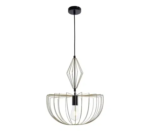 Svietidlá  Luster na lanku JASMINA 1xE27/20W/230V pr. 40 cm zlatá 328373