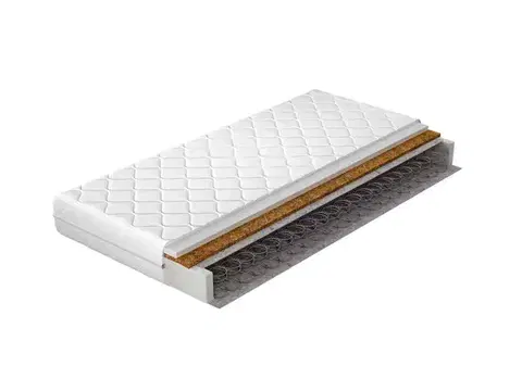 Matrace NABBI Olbia 160 pružinový matrac pružiny / plsť / kokosová doska / PUR pena / látka