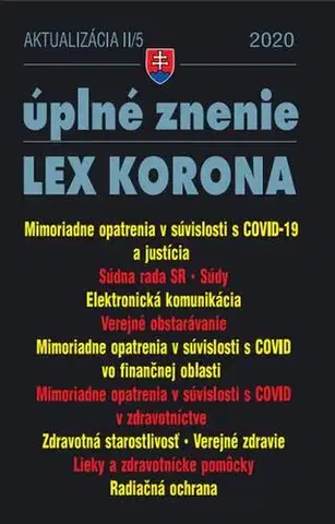 Dane, účtovníctvo Aktualizácia II/5 2020 – Obchodné a občianske právo v čase koronavírusu
