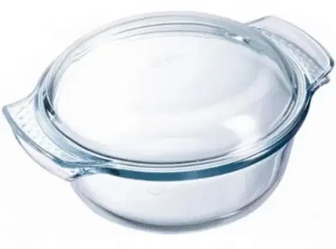 Pekáče a zapekacie misy PYREX Misa zapekacia okrúhla s pokrievkou, 21x18x9cm, 1L+0,3L, sklo číre PYREX, spevnený obal