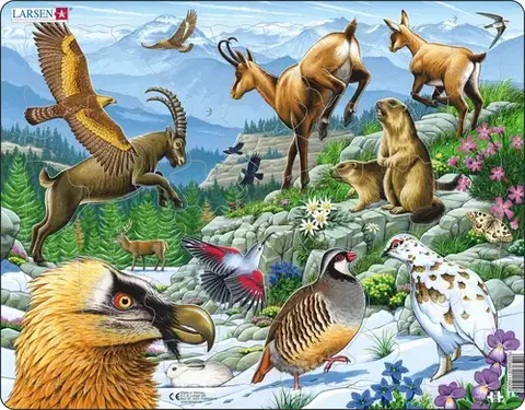 LARSEN puzzle Larsen Puzzle Puzzle Zvieratá v pohoriach - Alpy Larsen FH12-ZZ