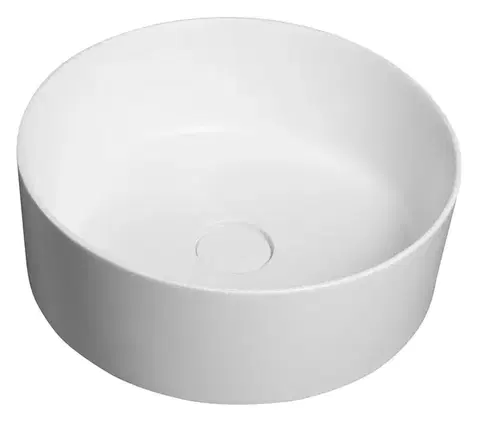 Umývadlá SAPHO - THIN umývadlo na dosku, priemer 38cm, bielá mat WN548
