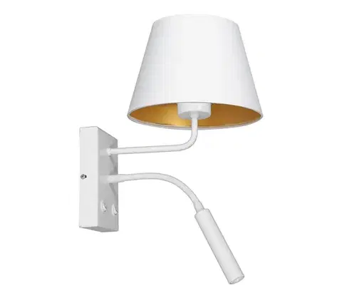 Svietidlá  Nástenná lampa ARDEN 1xE27/60W+1xG9/8W/230V biela/zlatá 3456