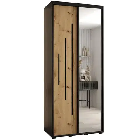 Šatníkové skrine Skriňa 45 Canaris 13 110 čierna/artisan/čierna